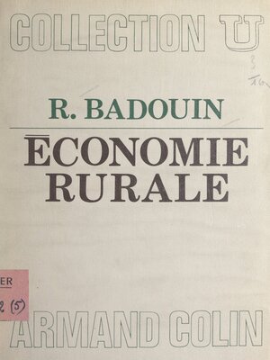 cover image of Économie rurale